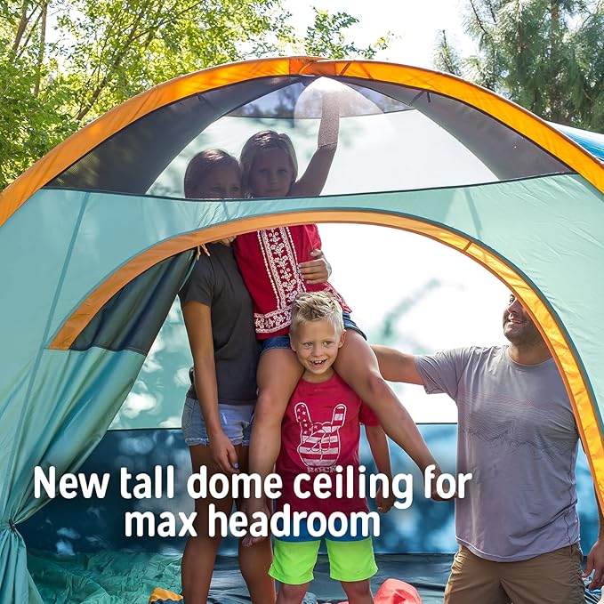 Kelty Tallboy Family Car Camping Tent, 4 or 6 Person Freestanding Shelter, Large Capacity, Stuff Sack Included. 2022