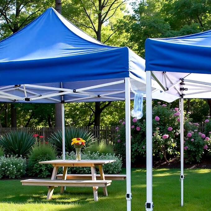 2Pcs Canopy Rain Gutters 10 Ft Heavy Duty Rain Gutter for Pop Up Canopy Waterproof Tent Drainage Accessory for Outdoor Drainage System (Transparent)