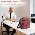 Tirrinia Insulated Large Lunch Bag for Women Men, Leakproof Lunch Box Containers for Adults, Work, School, Soft Lunchbox for Kids, Boys, Adult Cooler Bag for Picnic, Hiking,Beach