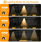 Solar Motion Lights Outdoor with Flexible Octopus Tripod, USB & Solar Powered Motion Sensor Lights with 92 LEDs(600LM,3000K), IP65 Waterproof Motion Activated Light for Fence, Camping, Gutter(2 Pack)