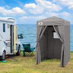 EAGLE PEAK Flex Ultra Compact 4x4 Pop-up Canopy Tent with Vented Top, Sun Shelter, Fast Set Up Changing Room, Portable Privacy Canopy for Camping, Photoshoots, and More (Gray)