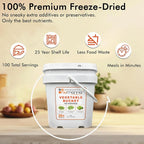 Numanna Dozen Emergency Freeze-Dried 12 Vegetables Buckets 1200 Servings Contains Peas, Green Beans & Broccoli | Non-GMO, No Preservatives, No MSG Camping & Emergency Survival Food 25 Years Shelf Life