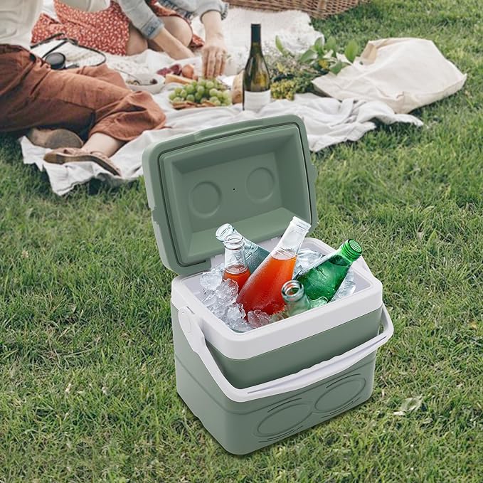 8.5 Liter Camping Cooler, Hard Ice Retention Cooler Lunch Box, Portable Small Insulated Cooler for Outdoor, Beach, Picnic, Travel