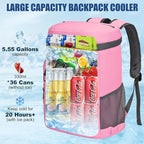 Backpack Cooler Insulated Leak Proof for Men Wowen 36 Cans Soft Cooler Backpack Insulated Waterproof Large Capacity Coolers Bag Portable for Lunch Camping Travel Picnic Hiking