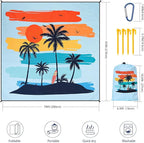 Beach Blanket Waterproof Sandproof Extra Large Beach Mat 79" X 83"/120"x108"for 1-8 Adults Quick Drying Durable Outdoor Picnic Mat for Beach Travel Camping Hiking