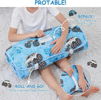 Toddler Nap Mat, Kids Sleeping Bag with Pillow & Minky Blanket, Girls Extra Large Rolled Nap Mats for Preschool Daycare Camping Kindergarten