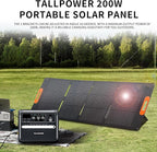 200W Solar Panel, High Efficiency Portable Solar Charger with Kickstand, MC4 Output,3-in-1 DC Connector, IP65 Waterproof for Portable Power Stations,Outdoor Camping, RV, Van, Emergency