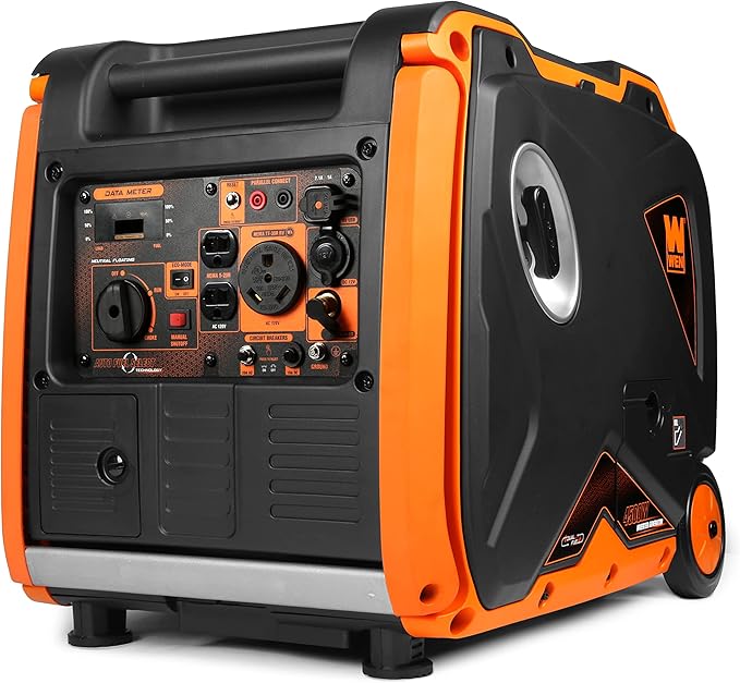 WEN DF450i Super Quiet 4500-Watt Dual RV-Ready Portable Inverter Generator with Fuel Shut-Off