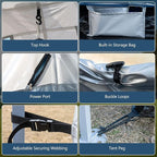 Camping Cube, Canopy Inner Tent for 10' x 10' Straight Leg Pop Up Canopy, Converts Canopy into Enclosed Camping Tent, Fully Vented Roof, Easy Setup, 4-6 Person (Frame & Top Not Included)