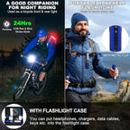 Banral Rechargeable Flashlights High Lumens - Super Bright Small Pocket Magnetic Flashlight, 8 Modes LED Tactical Flash Light, Dual Button Powerful Flashlight for Camping (1, Klein Blue)