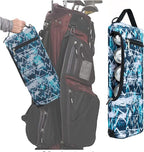 Golf Cooler Bag Plus Ice Pack Soft Sided Insulated Cooler Bag- Holds 6 Pack of Cans or 2 Wine Bottles - Grey Camo Golf Beer Sleeve Black Fits Discreetly in Golf Bags