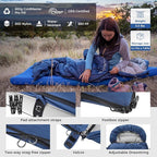 ATEPA Down Sleeping Bag for Adults, 650FP Recycled 30°F 35°F 40°F 45°F 3 Season Wearable Ultralight Packable Compact Sleeping Bags with Compression Sack for Backpacking Camping Hiking