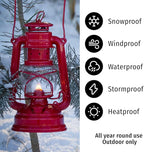 Feuerhand Outdoor Kerosene Fuel Lantern, German Made Weather Resistant Baby Special 276 Galvanized Hurricane Lamp for Camping or Patio, 10 Inches, Cobalt Blue