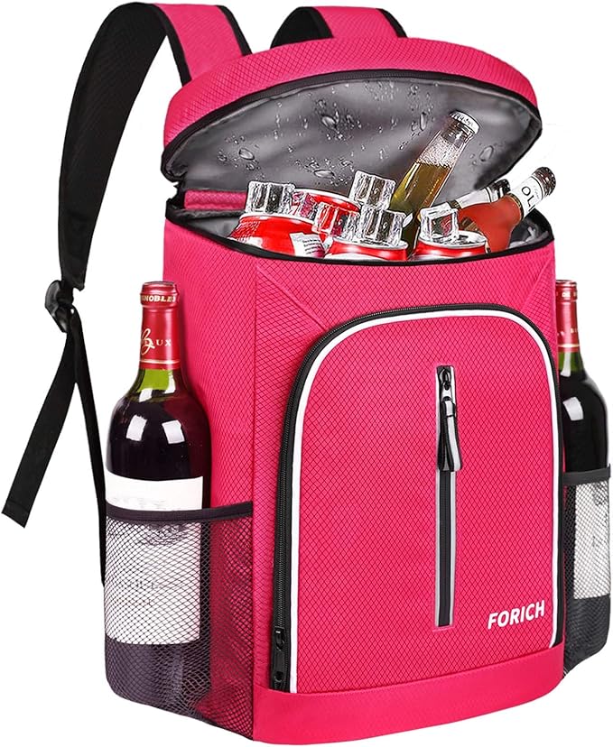 FORICH Soft Cooler Backpack Insulated Waterproof Backpack Cooler Bag Leak Proof Portable Small Cooler Backpacks to Work Lunch Travel Beach Camping Hiking Picnic Fishing Beer for Men Women