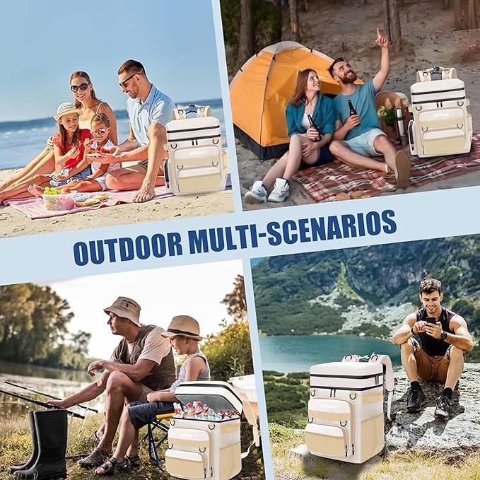 Backpack Cooler Insulated Leak Proof for Men Wowen 36 Cans Soft Cooler Backpack Insulated Waterproof Large Capacity Coolers Bag Portable for Lunch Camping Travel Picnic Hiking