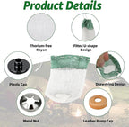 10-Pack Propane Lantern Mantles & 3000005094 Pump Cup Replacement Kit for Coleman Outdoor Camping Fueled Lighting