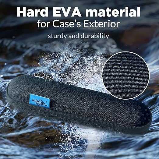 Membrane Solutions 2 Pcs Personal Water Filter Straw with 2 Storage Case Travel Carrying Bag Portable Water Filtration Carrier, Hard Shockproof EVA, for Camping, Hiking, Water Purifier Survival