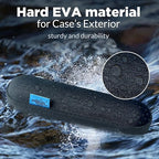 Membrane Solutions 2 Pcs Personal Water Filter Straw with 2 Storage Case Travel Carrying Bag Portable Water Filtration Carrier, Hard Shockproof EVA, for Camping, Hiking, Water Purifier Survival