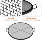 Stanbroil Heavy Duty X-Marks Fire Pit Cooking Grill Grates with Support X Wire, 24" Outdoor Round Cooking Grate BBQ Campfire Grill Grid - Camping Cookware