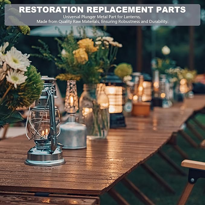Lantern Replacement Parts Universal Plunger Metal Part, 4-Inch Long Plunger Pump Repair Kit, 242J5201, Lantern, Stove Replacement Parts, Compatible with Coleman Camping Stoves & Dual Fuel Lanterns.