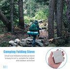Solid Fuel Tablet Pocket Stove, 2 PCS Backpacking Folding Pocket Stove Outdoor Travel Portable Stove Ultralight Alcohol Camping Stove For Hiking, Camping
