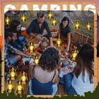 Ferraycle 24 Pcs Mini Lantern for Centerpiece Western Wedding Decor 4 Inch Camping Decorative with LED Candle Vintage Hanging Lantern Ornaments Bulk for Cowboy Cowgirl Xmas Party Decoration (Bronze)