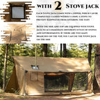 Hammock Hot Tent with Stove Jack and Double-Sided mesh Windows - Spacious, Versatile Wall Tent with Snow Skirt(No Poles)-Waterproof & Windproof, Ideal for Camping, Backpacking, Hiking