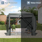 COBIZI Pop Up Gazebo Screen Tent Screen House for Camping, 10x10 Screen Room with Mosquito Netting, Hub Tent Instant Screened Canopy with Carrying Bag and Ground Stakes, Gray