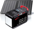 POWSTREAM 21W-Portable-Solar-Panel-Power-Charger Camping 88.8Wh Solar Generator with AC Output and Solar Panel High Efficiency Battery Supply for iPhone,iPad,Outdoor Adventures Home Blackout