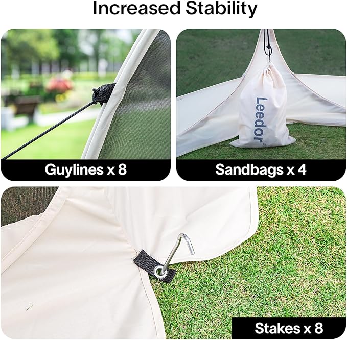 Alvantor Pop Up Screen House Gazebo with Mosquito Netting, Instant UV Resistant Sun Shelter for Patio & Backyard, Portable Canopy Tent for 2-10 Person