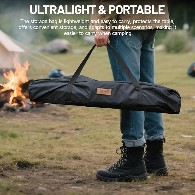 Himalaya IGT Folding Camping Table Portable, Outdoor Camp Kitchen System, Adjustable Aluminum Foldable, Ultralight Lightweight with Bag for Patio BBQ Car Picnic RV