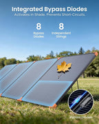 350W Portable Solar Panel, N-Type 16BB 25% High Efficiency Foldable Solar Charger for Jackery/EcoFlow Delta/Anker Solix C1000/Bluetti,IP68 Waterproof OffGrid Power for RV Camping Power Backup