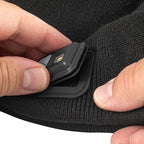 POWERCAP LED Hat Light 150 Lumens Rechargeable Fleece Beanie with Bright Built-in Headlamp Waterproof LED Warm One Size Cap