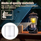 Propane Lantern Globe Glass Replacement Compatible with Coleman Fueled Lanterns, Standard Replacement Parts, Clear Lantern Mantles, Reusable Lantern Mantles Parts for Outdoor Camping Lantern