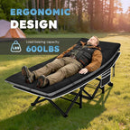 HABUTWAY Camping Cot, Portable Camping Cot for Adult, 28" Wide Sleeping Cot Max Load 600LBS with Thick Mattress and Carry Bag, Portable Camping Bed for Outdoor Camping/Office, Home Nap