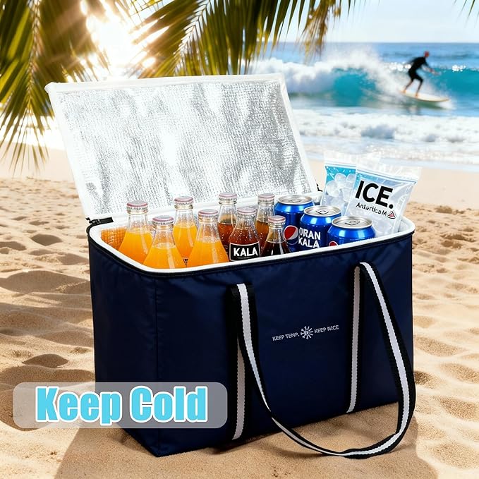 modscape Extra Large Heavy Duty Insulated Food Delivery Bag – Thermal Grocery & Pizza Carrier for Hot & Cold Meals, Catering & Shopping – Foldable Cooler Tote for Travel, Camping & Beach