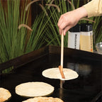 Plastic Batter Dispenser, Cast Iron Bacon Griddle Weight Press, 10 Inches Stainless Steel Omelet Egg Ring, Wood Wooden Crepe Spreader Spatula