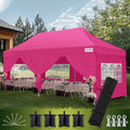 Quictent 10x20 Heavy Duty Pop Up Canopy Tent with Sidewalls, Hexagonal Legs- Commercial Instant Shelter with 3-Year Frame Warranty, 800D Waterproof Oxford Fabric for Weddings, Events, Outdoor Markets
