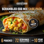 Ready Hour Scrambled Eggs Case Pack (72 Servings), Freeze-Dried Scrambled Eggs, Bulk, Long Shelf Life, Emergency Food Supply, Disaster Food, Survival Breakfast, Prepper Meal Kit, Protein Rich Meals