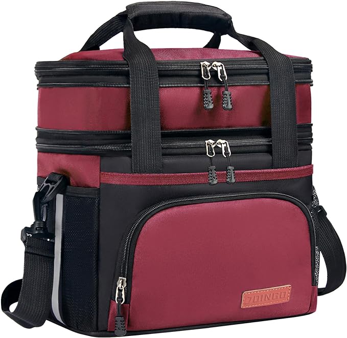Tactical Lunch Box for Men & Women – Expandable 16L Double Deck Insulated Cooler Bag for Work, Construction & 12-Hour Shifts – Heavy Duty Leakproof Large Meal Prep Tote with Shoulder Strap