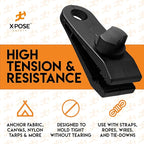 Xpose Safety 25 Pack Heavy Duty Reusable Tarp Clips - Use with Canopy Tent, Awning, Camping, Boat Cover, Car Cover, Swimming Pool or Sun Shade - by Xpose Safety