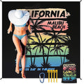 Beach Blanket Waterproof Sandproof Extra Large Beach Mat 79" X 83"/120"x108"for 1-8 Adults Quick Drying Durable Outdoor Picnic Mat for Beach Travel Camping Hiking