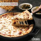 Cuisinel Cast Iron Cookware 18-Piece Set - Pre-Seasoned 6" + 8" + 10" + 12" Skillet + Grill Pan+Lid + Griddle + Pizza Pan + Dutch Oven+Pan Cover + Panrack + Silicone Handle Grips + Pan Scraper/Cleaner