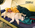 Foxelli Self Inflating Sleeping Pad for Camping, Backpacking, Hiking, Insulated Foam Lightweight Camping Mat, Inflatable Camp Mattress with Pillow