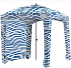 Qipi Beach Cabana - Easy to Set Up Canopy, Waterproof, Portable 6' x 6' Beach Shelter, Included Side Wall, Shade with UPF 50+ UV Protection, Ultimate Sun Umbrella - for Kids, Family & Friends