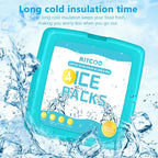 MIYCOO Ice Packs for Lunch Boxes & Lunch Bag - Quick Freeze Ice Pack Space Saving Freezer Packs - Reusable Slim Original Cool Pack - Cooler Accessories for Beach, Camping and Fishing