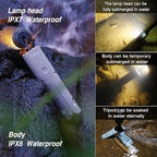 Camping Light Telescopic, Collapsible Magnetic Camping Lantern with 12000mAh Battery, Telescoping IPX6/IPX7 Waterproof Flashlights, Camping Lamp for Emergency, Camping, Hiking (Gray)