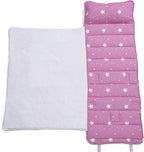 Delta Children Nap Mat - Includes Pillow & Blanket for Toddlers and Kids; Features Carry Handle w/Strap Closure and Name Tag; Rollup Design is Ideal for Preschool and Daycare; Personalization Optional