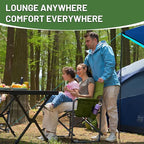 Timber Ridge XXL Extra Wide Foldable Directors Chair with Side Table, 500 lbs Heavy Duty Camping Chairs for Adults, Oversized Folding Lawn Chair for Lawn Beach Sports Outdoor, Blue