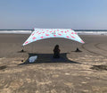 Neso Grande Portable Beach Tent Sun Shelter - Lightweight Beach Shade Canopy - Easy Setup for Family Outings - Patented Reinforced Corners - UPF 50+ Sun Protection - 7ft Tall, 9 x 9ft